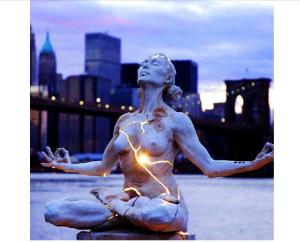 Statue w Light, Lotus Woman