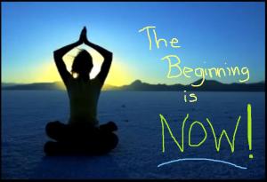 The Beginning Is Now - yoga at sunrise