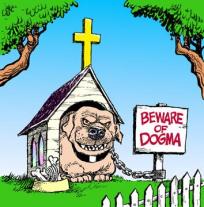 DOGMA cartoon, 'beware of dogma'